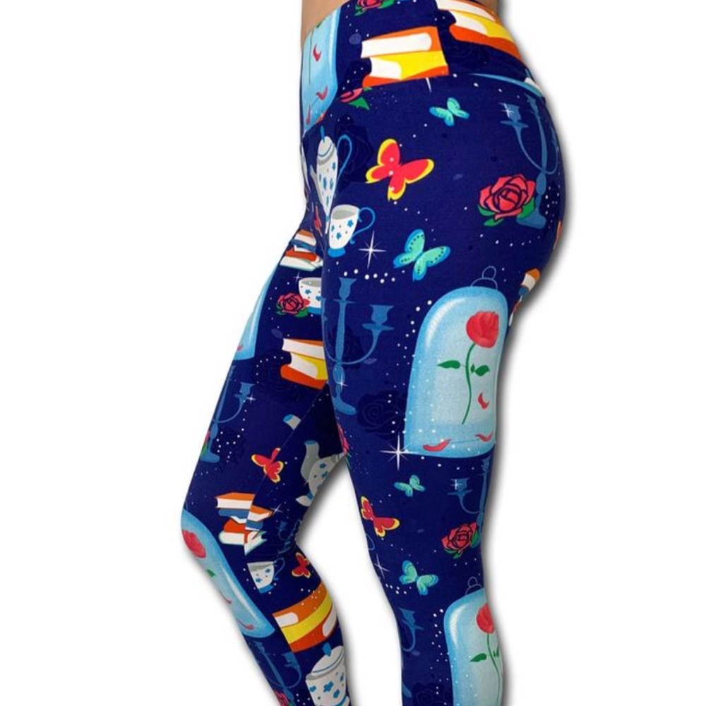 Enchanted rose inspired leggings